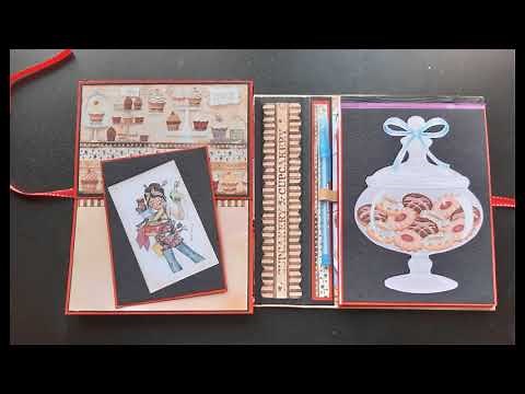 Scrapbooking -petit carnet porte bloc notes avec le tuto de Béatrice scrap juste du scrap