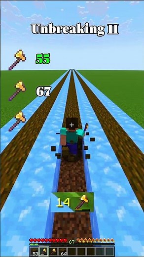 Unbreaking 1 vs 3 Will Shock You #minecraft #shorts