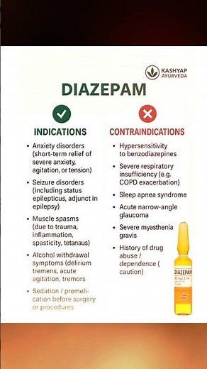 Diazepam indications , contraindications and addiction symptoms