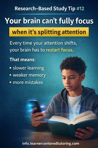 Study Tip Day 12 Distractions #education #studentsuccess #academicsuccess