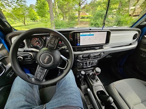 POV Driving a 2025 2 Door Jeep Wrangler Sport V6 | 6-Speed Manual Backroad Adventure