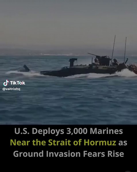 A Rising Tensions in the Middle East The United States has reportedly deployed around 3,000 U.S. Marines to the strategically vital Strait of Hormuz, a key global shipping route through which a significant portion of the world's oil supply passes. The deployment includes a Marine Expeditionary Unit (MEU) - a highly mobile, rapid-response force trained to handle crisis situations. These Marines are typically stationed on amphibious assault ships and are capable of carrying out a wide range of mis