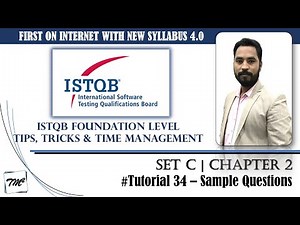 ISTQB Foundation Level Sample Questions | Tutorial 34 | SET C | Chapter 2 | ISTQB Mock Questions