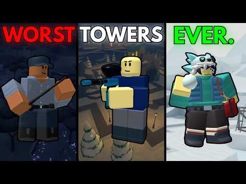 The WORST Towers in TDS... | Tower Defense Simulator