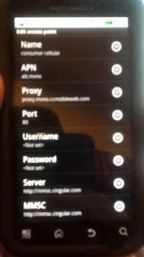 How to setup internet and MMS for Consumer Cellular Android Motorola Defy 2.2.2