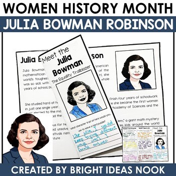 Julia Bowman Robinson Womens History Month Craft Project Reading Comprehension