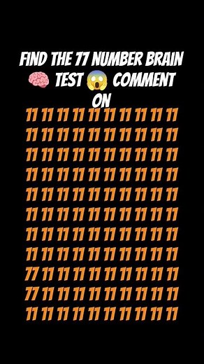 Find the 77 number brain 🧠 test 😱#braintest #test #maths #braingame #comment