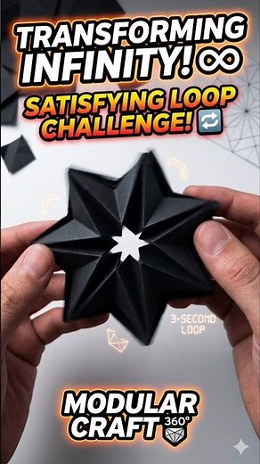 Transforming Infinity Origami ♾️ Satisfying Loop Paper Craft