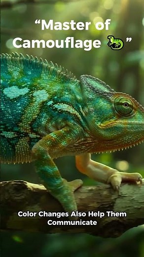 The Secret Life of a Chameleon 🦎 | Master of Camouflage in Action! #animalfacts #viralshorts #facts