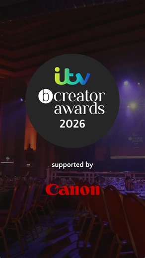 bCreator™ | bCreator Awards #BCAs on Instagram: "Introducing the @itv bCreator Awards 2026, supported by @canonuk! 🥳 That’s right, ITV are the returning headline partner for the ITV bCreator™ Awards 2026, with Canon confirmed to return as supporting headline sponsor! Together, the partners will once again support the UK’s largest independent celebration of the creators and creator-led campaigns shaping digital culture. ITV’s return as headline partner reinforces its commitment to championing cr