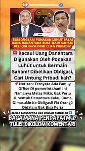 Uang Danantara Digunakan Oleh Ponakan Luhut Bermain Saham‼️😱🤔 #trendingshorts #viralvideo #fypシ