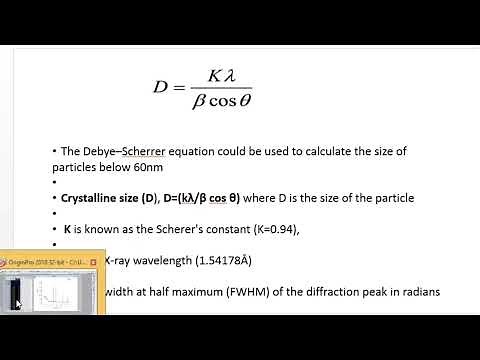 How to calculate the crystallite size from xrd using scherrer equation