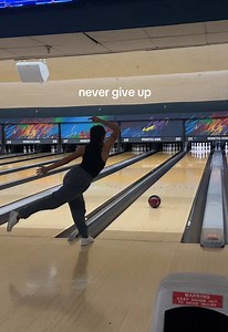 Comment some bowling tips for beginner bowlers 🗣️ Warming up your muscles increases your chance at a better game. Wrist and stretching can go a long way #sportsskilltiktokcontest #twohandedbowling #bowlingtiktok #fyp #girlbowler