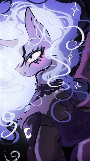 La magia nocturna de Princess Luna 🌙✨🖤 #mlp #fanart #shorts
