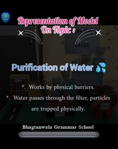 Purification of Water | Working Science Model | BGS #shorts