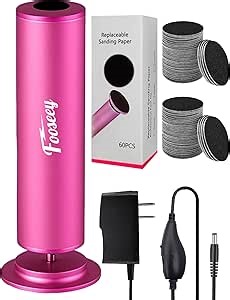 Electric Foot File Tool - Callus Remover for Feet, Professional Pedicure Machine with 60pcs Sandpaper Discs, Adjustable Speed Foot Files for Deadskin, Dry and Cracked Feet