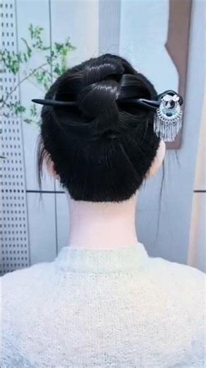 Elegant Low Bun Hairstyle with Decorative Hair Stick ✨ | Chic & Timeless Updo for Every Occasion