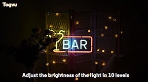 Neon Signs Acrylic Cocktail Decor for Home Bar USB Powered Adjustable Brightness Lights with Switch Led Signs 14.1 x 7.4 Inch