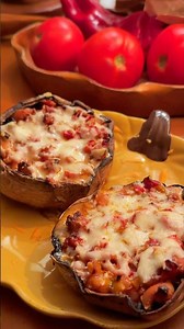 Stuffed portobello mushroom
