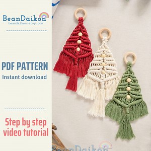 Macrame Pattern Christmas Tree PDF Download, Advanced Pattern, Macrame Beginner Pdf, Macrame Diy, Macrame Gift,trendy Pattern P13 - Etsy
