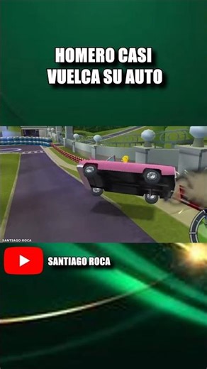 Homer ALMOST OVERTURNS HIS CAR - Simpsons: Hit & Run - Santiago Roca #shortsfeed #hitandrun