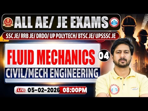 Fluid Mechanics Imp Questions | All AE/JE Exams | Civil & Mech Engineering SOM Class | Anil Sir
