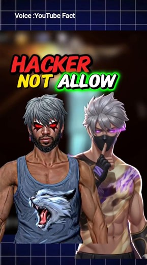 hacker not allow on Free fire #freefire #ff #shorts 😡😡