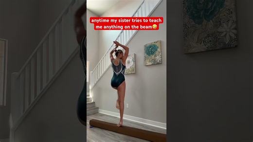 Sister Fails Epic Gymnastics Move In Hilarious Attempt