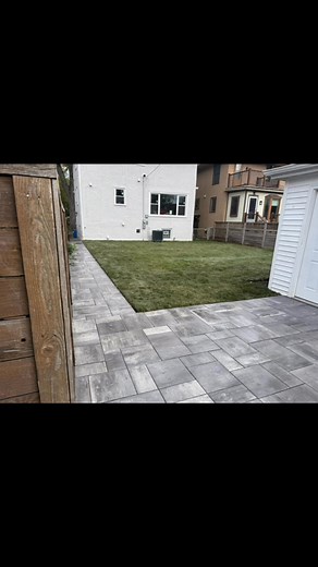 95 shares | RLG Team in Oak Park transforming this backyard space. Removal of old concrete settled and uneven. Installing a new brick paver walkway along with a fresh new lawn. Fall is a great time to replace your old lawn with new SOD minimal watering with cool temperatures. #unilockpavers #Chicago #landscape #concrete #ConcretePatio #oakparkillinois | Rick Garcia | Facebook