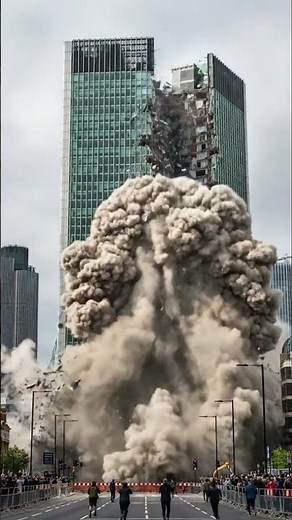 “Emerald Collapse — Massive London Building Demolition in 4K Cinematic Realism”