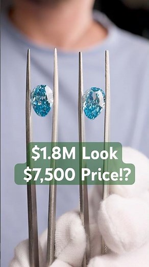 These $7,500 Blue Diamonds Look Like $1.8 Million Each #milestonesfinejewelry #stunningdiamond