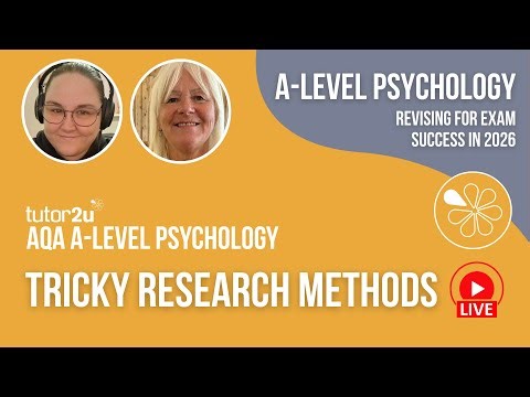 AQA A Level Psychology |Tricky Research Methods| Live Stream