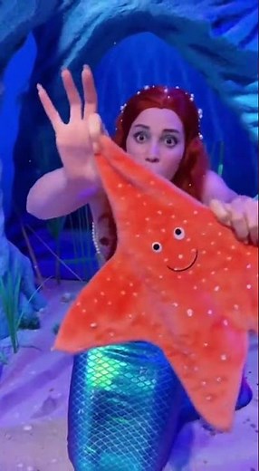 Mermaid vs. Starfish Attack! ⭐️😱 #Shorts #FinFlixz