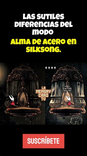 Silksong Normal vs Alma de Acero ⚔️ #HollowKnightSilksong #Silksong #SteelSoul #AlmaDeAcero #HollowKnight #SilkSoul #Metroidvania #GamingCuriosidades #ShortsEspañol #LaMemoryCardTV | La memory card tv