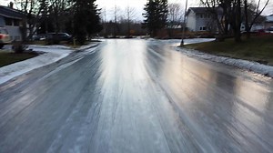 Yep, it's a little icy on the side streets in Anchorage this morning. | Alaska Climate Info