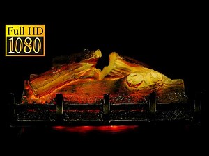 Faux Fireplace Yule Log Video with Crackling Sounds from Fireplace For Your Home - 1080p HD