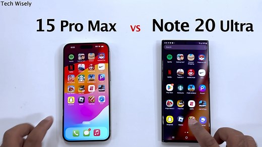 76K views · 870 reactions | iPhone 15 Pro Max vs SAMSUNG Note 20 Ultra Speed Test #apple #iphone15promax #Note20Ultra #usa #fyp #trend #techwisely #fyp | Tech Wisely | Facebook