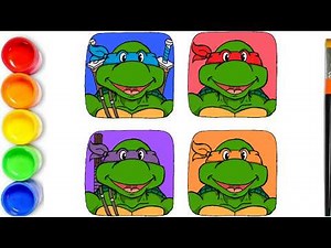 How to Draw Ninja Turtles | Ninja Turtle Coloring Pages | TMNT | Draw Teenage Mutant Ninja Turtles