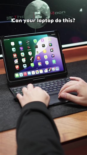 This turns your tablet into a laptop in seconds. #TabletSetup #iPadAccessories #TechTok #DeskSetup #WorkFromAnywhere