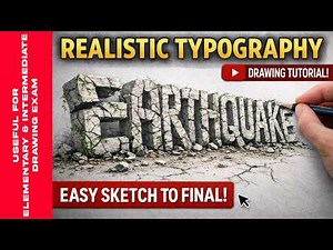 MAKE WORDS COME ALIVE! | REALISTIC TYPOGRAPHY IN MINUTES! | #art #drawing
