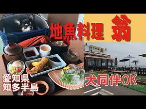 【犬とランチ】愛知県知多半島で地魚料理翁に入りました