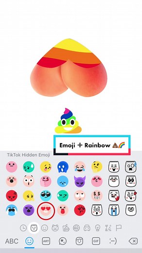Emoji Rainbow 🌈 💩😏😆🤣 #tiktokemoji #emoji #hiddenemoji #secretemoji #keyboard #tutorial #howto #newemoji #rainbow #meme #funny #haha