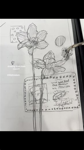 Drawing Fun from Math Class with Flowers