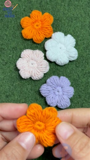 6.1K views · 70 reactions | Learn how to crochet an adorable puff stitch flower — perfect for hair ties, brooches, keychains, or any craft project! This beginner-friendly tutorial shows step-by-step how to create soft, puffy petals in just a few minutes. #Crochet #PuffStitch #CrochetFlower #DIYCrochet #BeginnerFriendly | Jonalyn B. Mangunay | Facebook