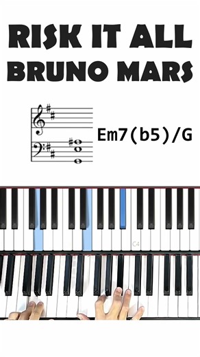 Bruno Mars Risk It All Piano Tutorial #piano #easylesson #shorts