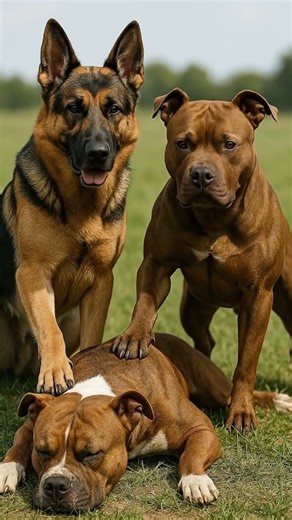 German Shepherd & Pitbull vs 10 Solo Dogs | Real Fight Results