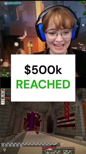 Hermits reach 500k in donations! #hermitcraft11 #geminitay #minecraftshorts