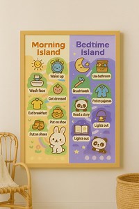 Kawaii Morning & Bedtime Routine Chart | Kids Visual Schedule Printable | Toddler Daily Routine PDF A4 - Etsy