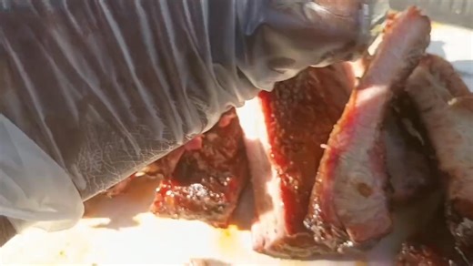 Listen to the camera man! I don't own the rights to this music. But I stand by the tenderness of our ribs. #TenderRibs #ribs #smoked #pork #beef #brisket #chicken #peachheat | Ralph Callahan