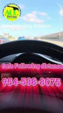Safe Following distance while driving #automobile #florida #dmvwrittentest #lesson
